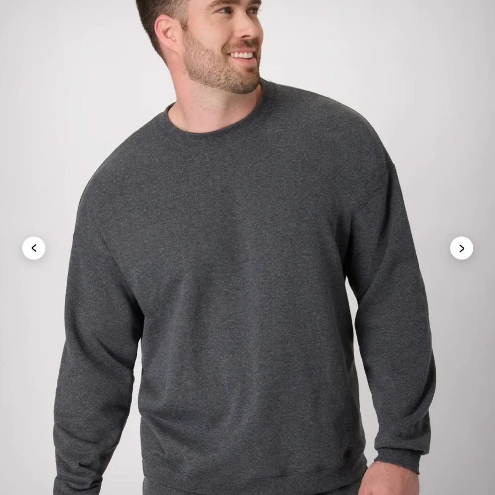 Hanes EcoSmart Unisex Fleece Sweatshirt Charcoal Gray